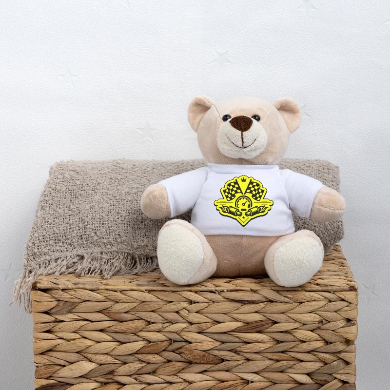 Drapeau de course, compteur de vitesse d'échappement Nounours