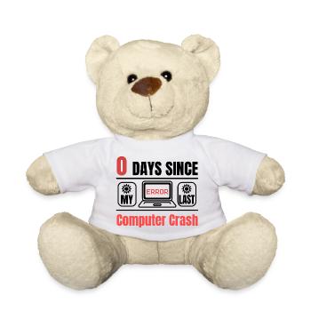 Techie 0 jours depuis notre dernière panne d’ordinateur - Nounours - blanc - Devant