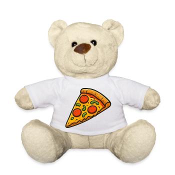 Illustration créative de pizza pour les fans - Nounours - blanc - Devant