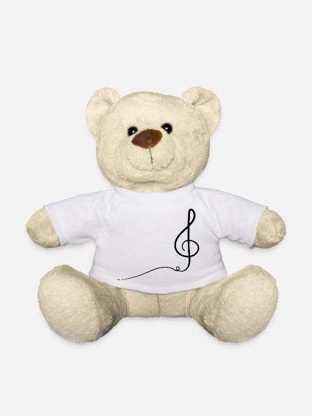 Abstrakte Darstellung der Violinschlüsselmusik - Teddy - Weiß