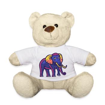 Mammoth Halloween Elephant Zombie - Teddy Bear - white - Front