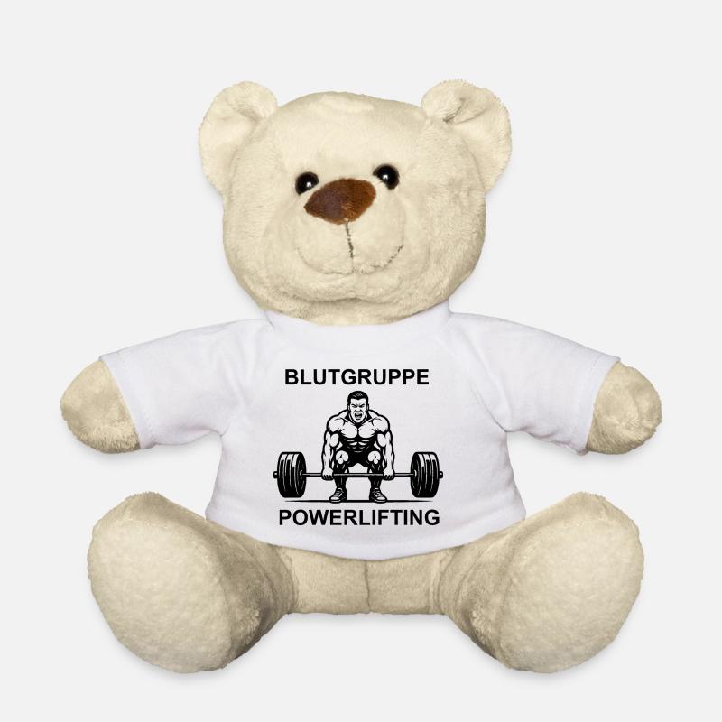 Powerlifting Motivation - Teddy Bear - white