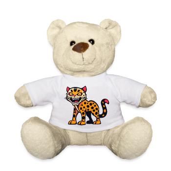 Leopard Halloween Comic Lustig - Teddy - Weiß - Vorne