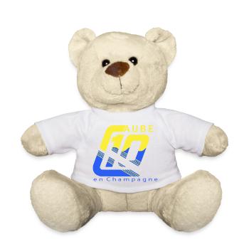 Logo 10 Aube - Nounours - blanc - Devant