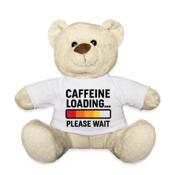 Caffeine Loading – Coffee Power - Teddy Bear - white - Front
