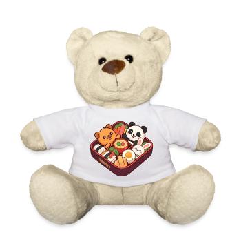 Boîte à sushis d’animaux d’anime – Trio mignon - Nounours - blanc - Devant
