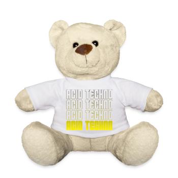Acid Techno Repetition Gradient - Teddy Bear - white - Front