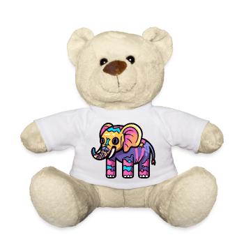 Elephant Halloween Zombie - Teddy Bear - white - Front