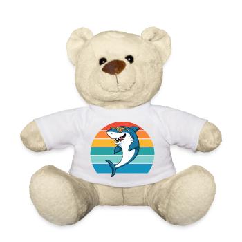 requin, créature marine, prédateur, requin, grand requin blanc - Nounours - blanc - Devant
