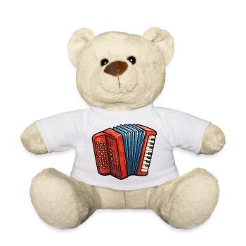 Akkordeon Farbspiel Retro - Teddy - Weiß - Vorne