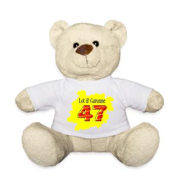 Map Lot et Garonne 47 - Teddy Bear - white - Front