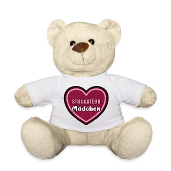 Plasterer Plasterer Girl Woman Trainee Trainee - Teddy Bear - white - Front