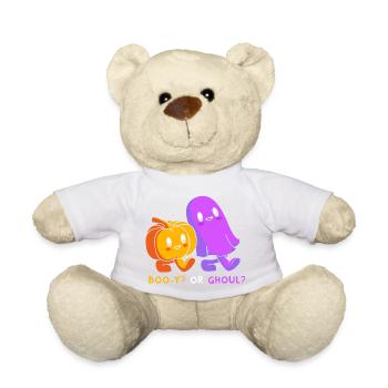 Halloween Gender Reveal - Teddy Bear - white - Front