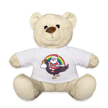 Strauß Weihnachtsmann Weihnachten - Teddy - Weiß - Vorne