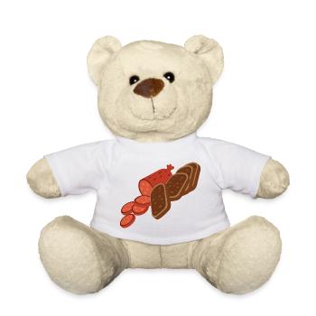 Salami Brot Cartoon - Teddy - Weiß - Vorne