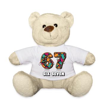 6 7 Konfetti Karneval Fasching  - Teddy - Weiß - Vorne