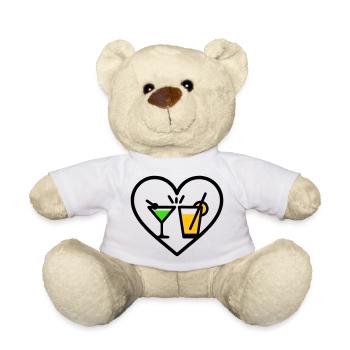Cocktails Herz Sommer Party Strand Geschenk - Teddy - Weiß - Vorne