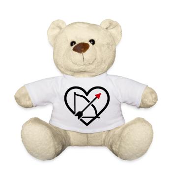 Archery Heart Archer Arrow Sports - Teddy Bear - white - Front