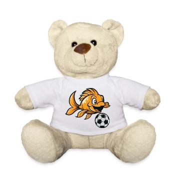 Goldfisch Kicker mit Fußball - Teddy - Weiß - Vorne