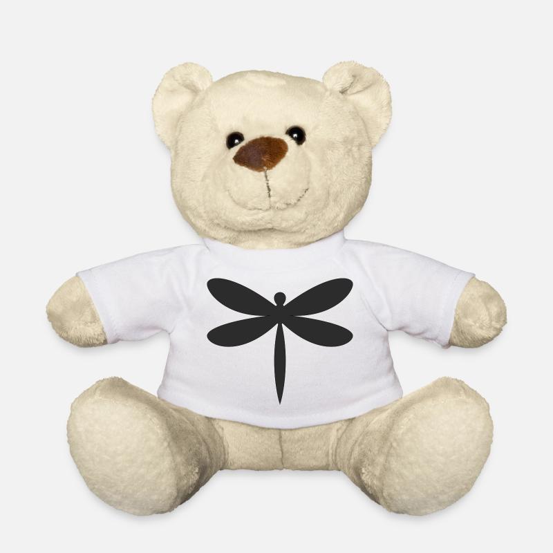 Libelle Silhouette  - Teddy - Weiß