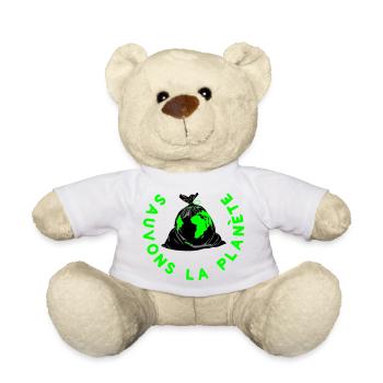 Rette den Planeten - Teddy - Weiß - Vorne