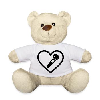 Heart + Beautician – Super Parent Beautician - Teddy Bear - white - Front