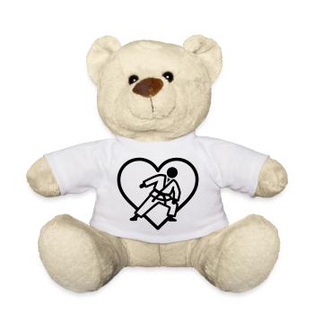 Judo Heart – Passion pour les arts martiaux - Nounours - blanc - Devant
