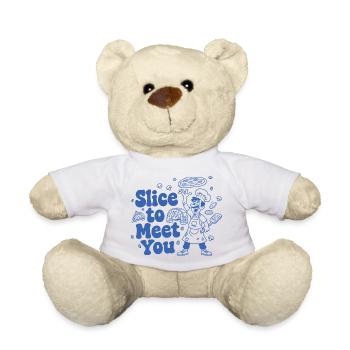 Artiste pizza Slice to Meet You - Nounours - blanc - Devant