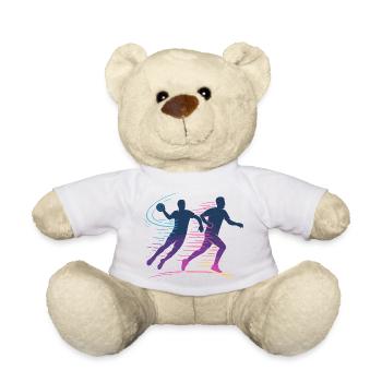 Handball Neon Player, Fast Attack, Team - Teddy Bear - white - Front