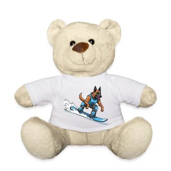 Vague de berger allemand Surfer - Nounours - blanc - Devant
