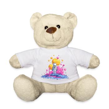 Astronaut auf Farbplanet - Teddy - Weiß - Vorne