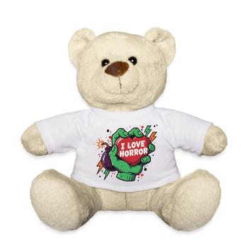 HorrorHeart dans la main de zombie - Nounours - blanc - Devant