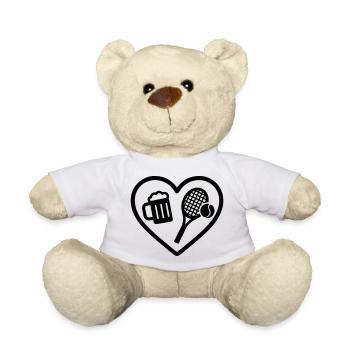 Heart Tennis Bier - Teddy - Weiß - Vorne