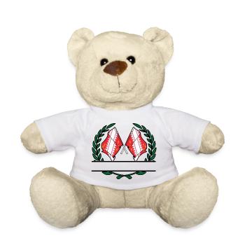 Alsace Laurel Wreath Namespace - Teddy Bear - white - Front