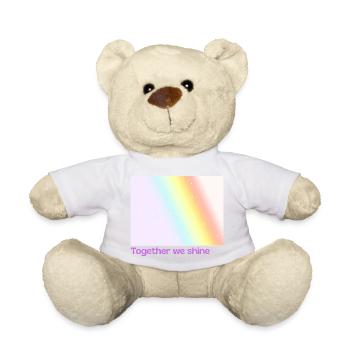 Pride / CSD / LGBTQ+ Design "together we shine" - Teddy Bear - white - Front