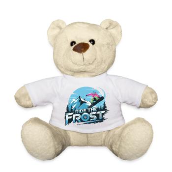  Ride The Frost Snowboard Motiv Für Snowboarder - Teddy - Weiß - Vorne