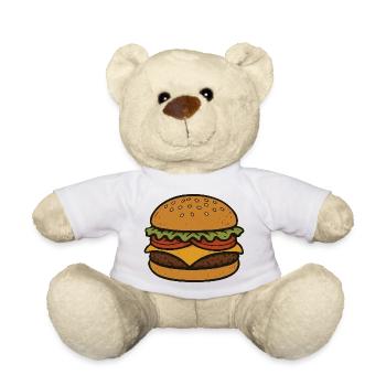 Komischer Hamburger - Teddy - Weiß - Vorne
