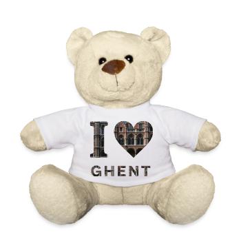 J’adore Gand – Design architectural gothique - Nounours - blanc - Devant