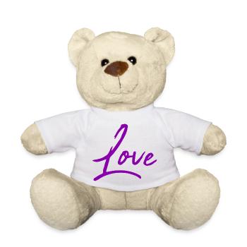 LIEBE. VALENTINSTAG. HERZ. ICH LIEBE DICH. ICH LIEBE DICH - Teddy - Weiß - Vorne