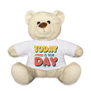 Heute ist dein Tag - Teddy - Weiß - Vorne