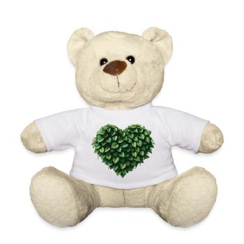 NATUR LOVER - peace & love - Nounours - blanc - Devant