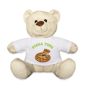 Pizza Time - Nounours - blanc - Devant