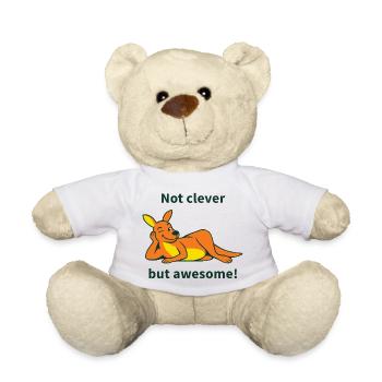 Kangourou avec une phrase espiègle - Nounours - blanc - Devant