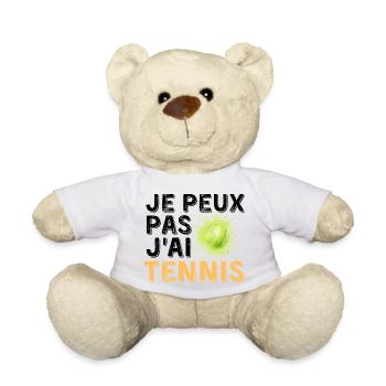 Graphic Original I Can't I Tennis - Teddy Bear - white - Front