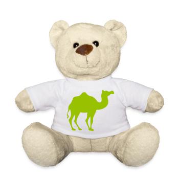 Glowing Camel Silhouette - Teddy Bear - white - Front