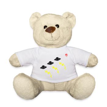 UFO Invasion Blitz Angriff Alien Vektor - Teddy - Weiß - Vorne