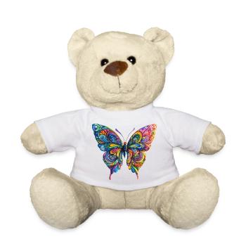Bunter Farbenschmetterling - Teddy - Weiß - Vorne