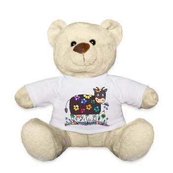 Cow - Teddy Bear - white - Front