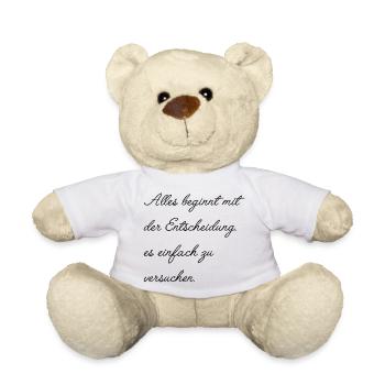 Motivational saying - Teddy Bear - white - Front