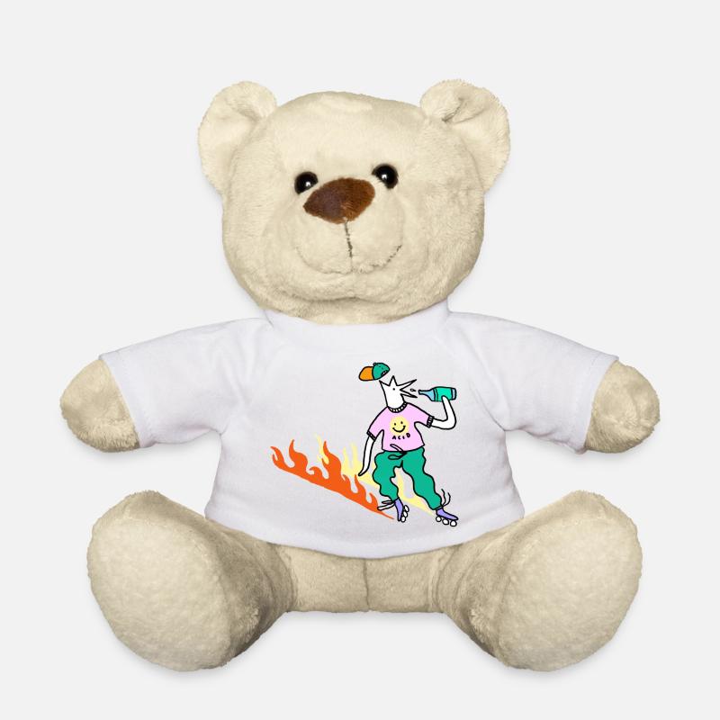 Roller_Skater_on_fire - Nounours - blanc